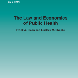 The Law and Economics of Public Health