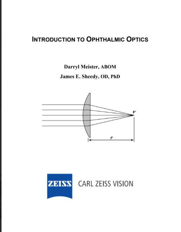 INTRODUCTION TO OPHTHALMIC OPTICS