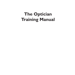 The Optician Training Manual